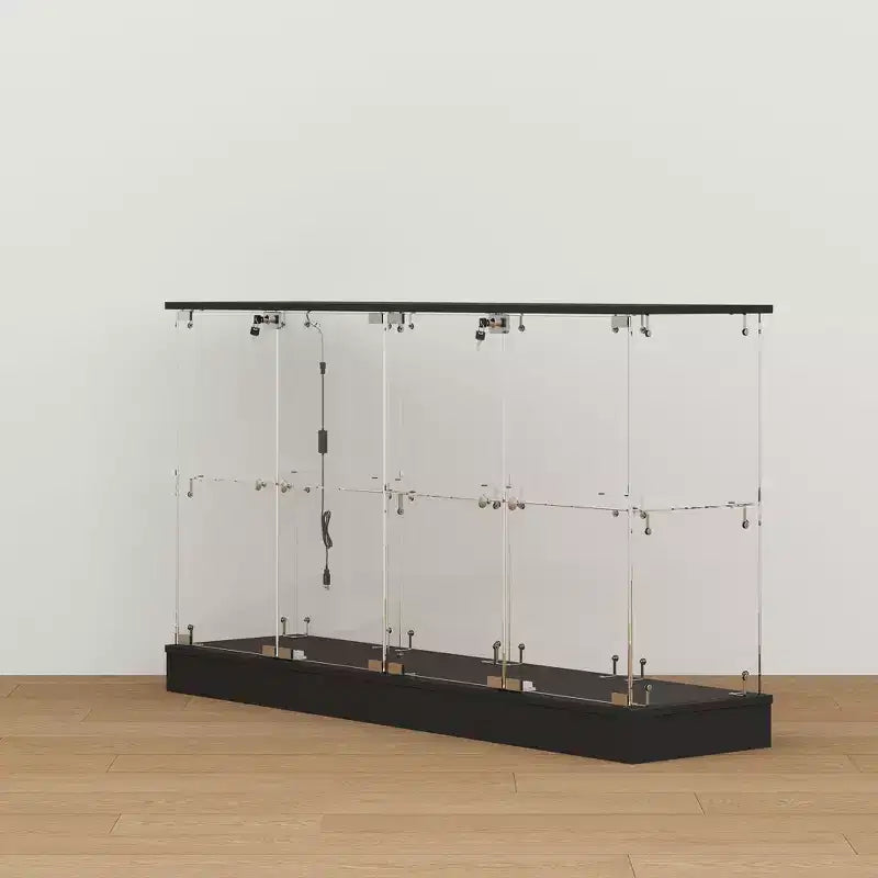 Vitrine en verre avec éclairage LED 3 modes et portes verrouillables