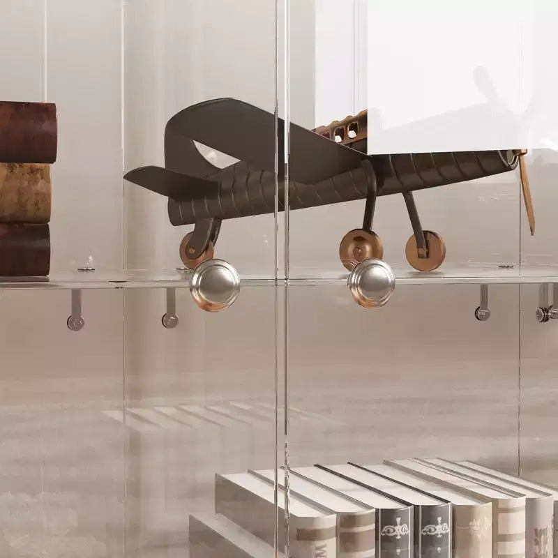 Vitrine en verre avec éclairage LED 3 modes et portes verrouillables
