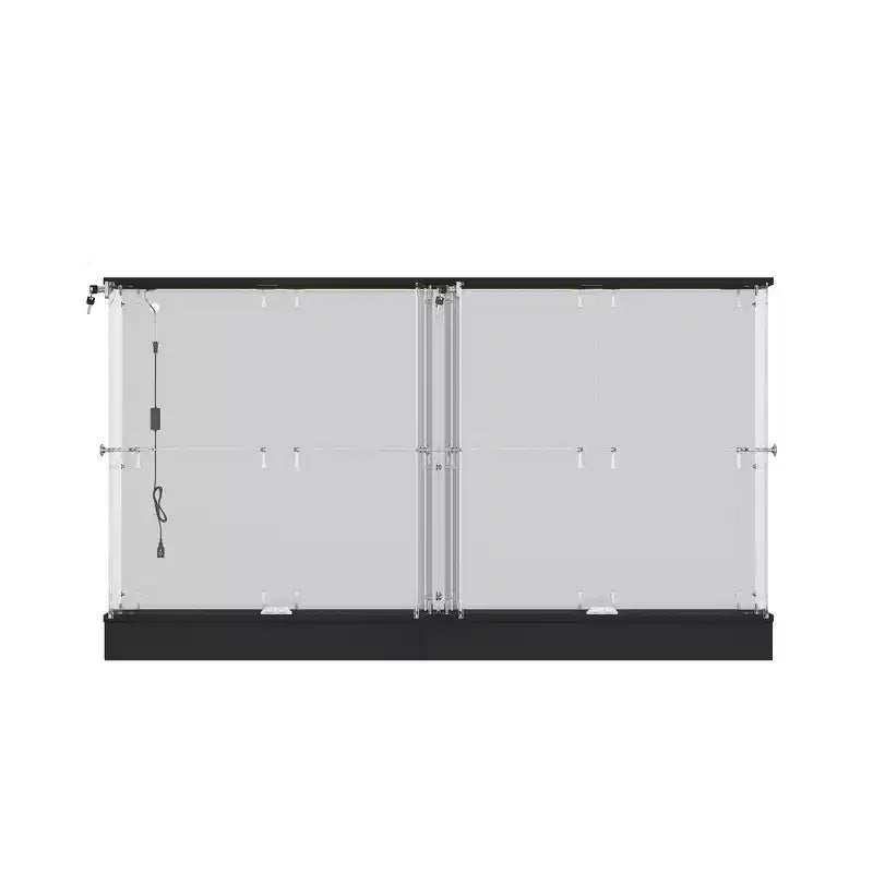 Vitrine en verre avec éclairage LED 3 modes et portes verrouillables