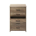 Commode en bois à 5 tiroirs étroite 31,3"L x 15,6"P x 47,7"H