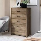 Commode en bois à 5 tiroirs étroite 31,3"L x 15,6"P x 47,7"H