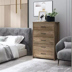 Commode en bois à 5 tiroirs étroite 31,3"L x 15,6"P x 47,7"H
