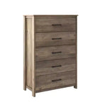 Commode en bois à 5 tiroirs étroite 31,3"L x 15,6"P x 47,7"H