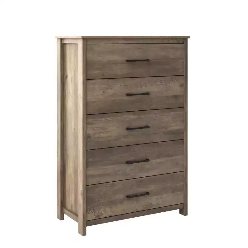 Commode en bois à 5 tiroirs étroite 31,3"L x 15,6"P x 47,7"H