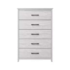 Commode en bois à 5 tiroirs étroite 31,3"L x 15,6"P x 47,7"H