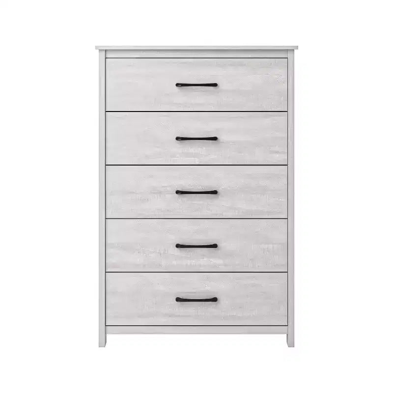 Wood 5-Drawer Dresser Narrow 31.3"W x 15.6"D x 47.7"H