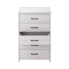 Commode en bois à 5 tiroirs étroite 31,3"L x 15,6"P x 47,7"H