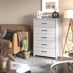 Commode en bois à 5 tiroirs étroite 31,3"L x 15,6"P x 47,7"H