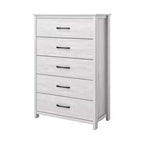 Commode en bois à 5 tiroirs étroite 31,3"L x 15,6"P x 47,7"H