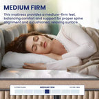 Matelas hybride King 14" en mousse à mémoire de forme sans fibre de verre et ressorts ensachés