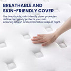 Matelas hybride King 14" en mousse à mémoire de forme sans fibre de verre et ressorts ensachés
