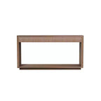 Console de ferme en placage de bois 60 po avec 2 tiroirs cannelés et étagère