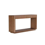 Console de ferme en placage de bois 60 po avec 2 tiroirs cannelés et étagère