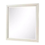 Miroir de commode en bois massif avec verre biseauté 38 po