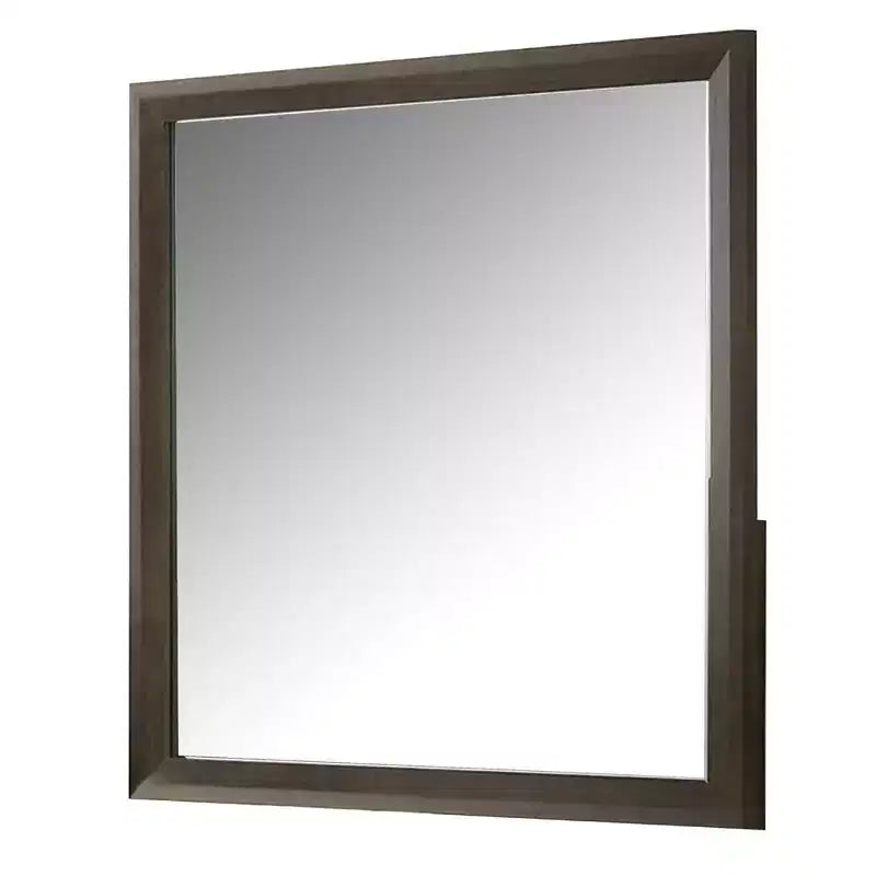 Miroir en bois pour commode avec verre biseauté 44"x45"