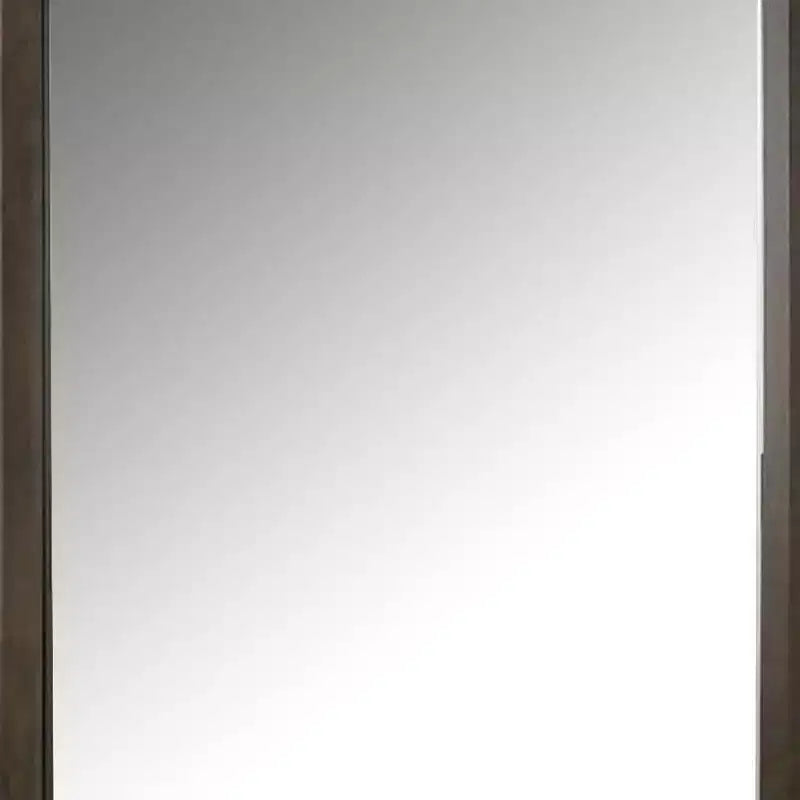 Miroir en bois pour commode avec verre biseauté 44"x45"