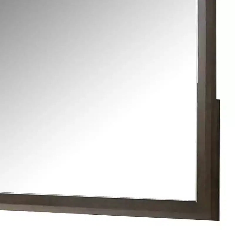 Miroir en bois pour commode avec verre biseauté 44"x45"