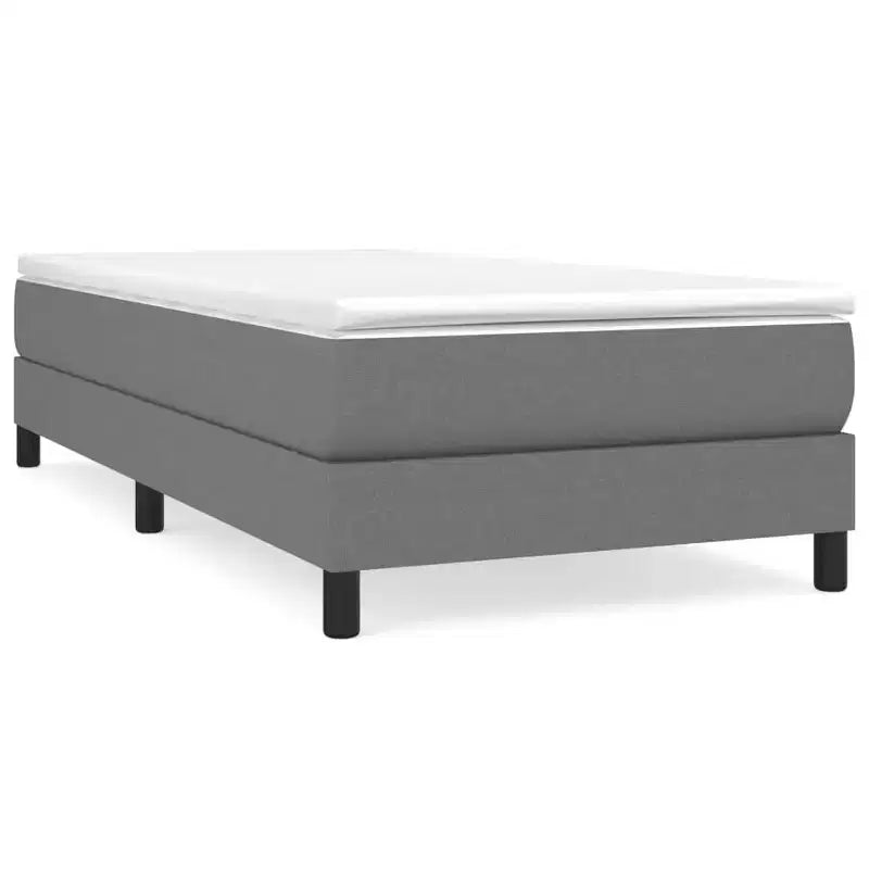 Cadre de lit double XL en tissu polyester et contreplaqué