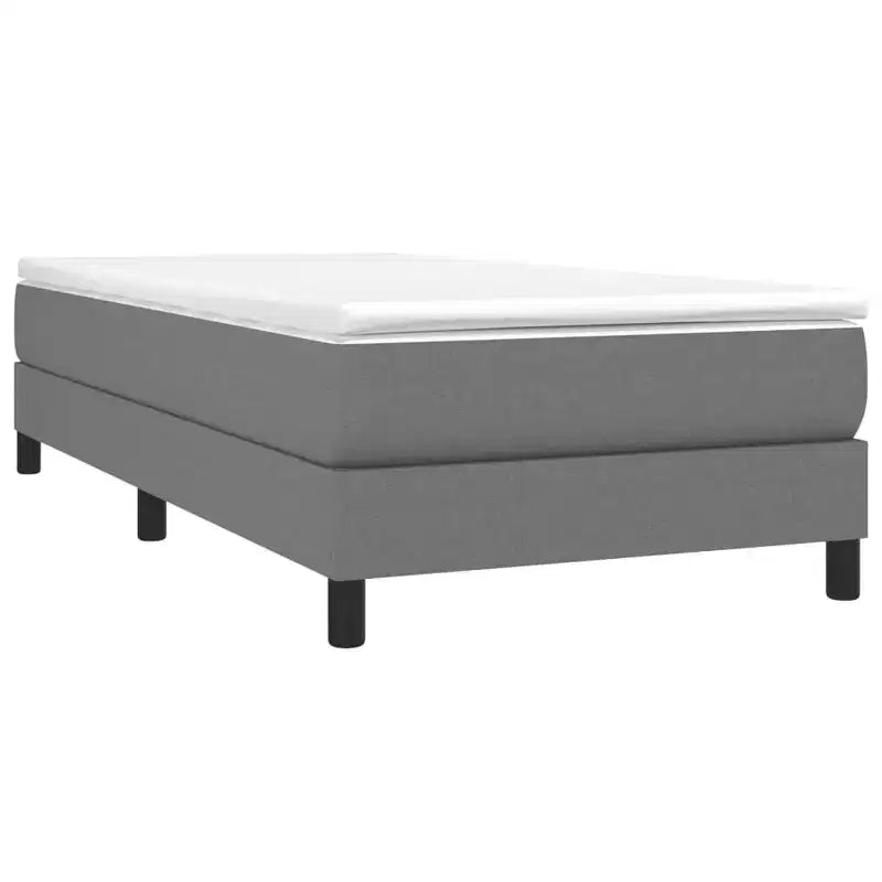 Cadre de lit double XL en tissu polyester et contreplaqué