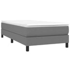 Cadre de lit double XL en tissu polyester et contreplaqué