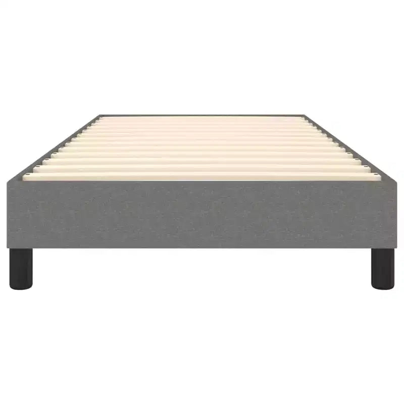 Cadre de lit double XL en tissu polyester et contreplaqué