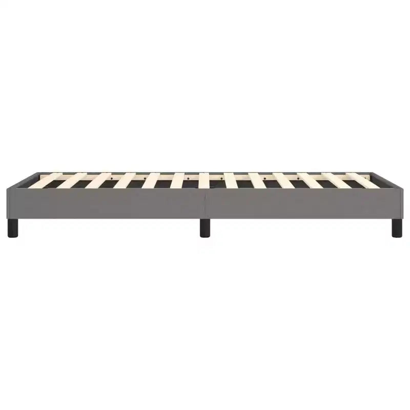 Cadre de lit double XL en tissu polyester et contreplaqué
