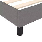 Cadre de lit double XL en tissu polyester et contreplaqué
