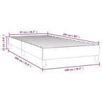 Cadre de lit double XL en tissu polyester et contreplaqué