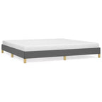 Cadre de lit king-size en tissu polyester et contreplaqué