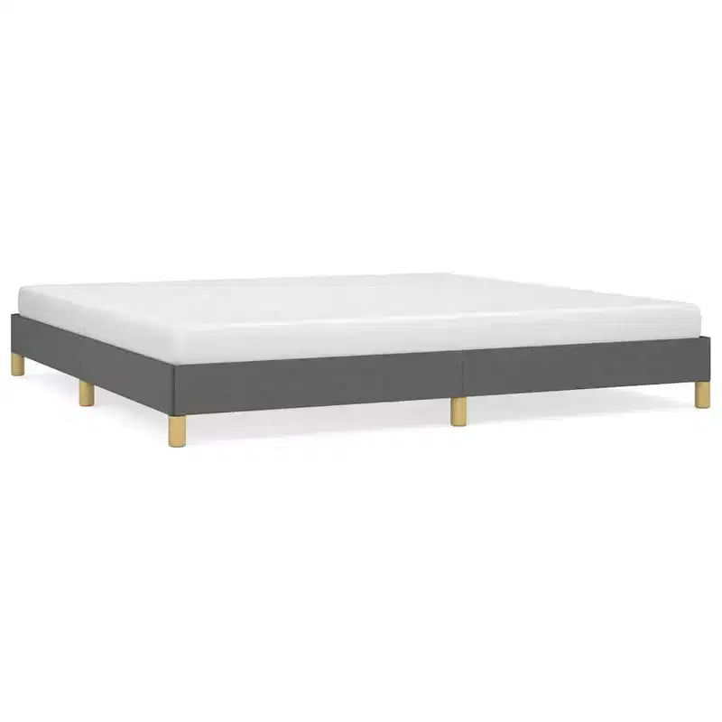 Cadre de lit king-size en tissu polyester et contreplaqué