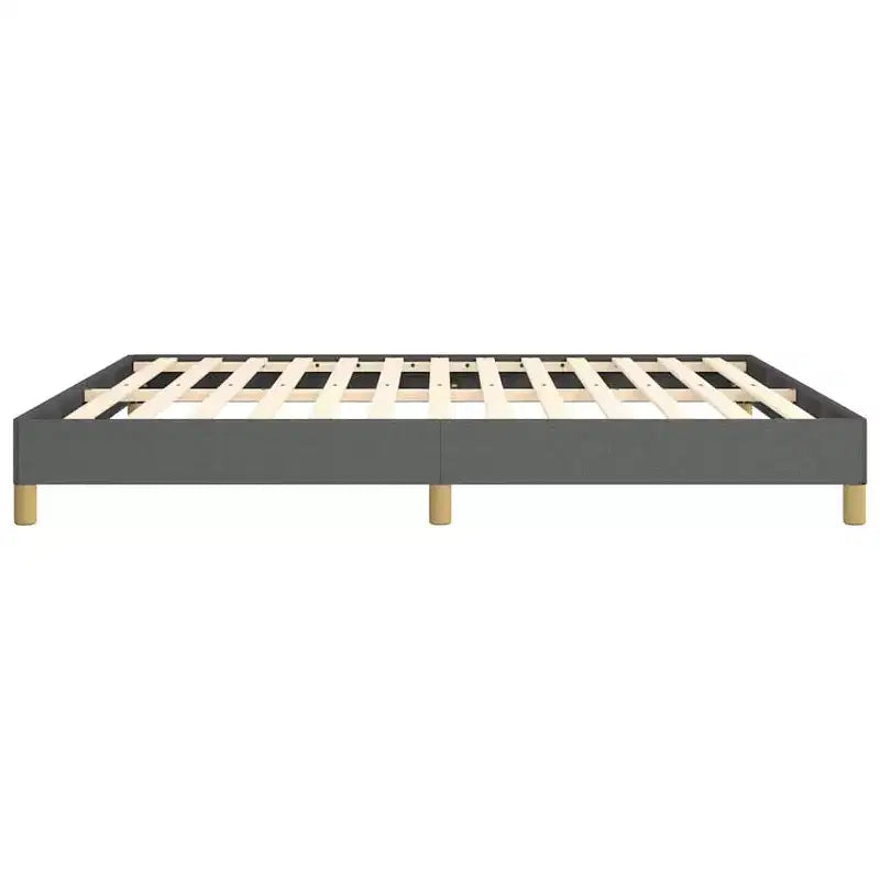Cadre de lit king-size en tissu polyester et contreplaqué