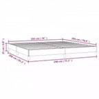 Cadre de lit king-size en tissu polyester et contreplaqué