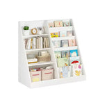 Étagère à Livres et Meuble de Rangement pour Jouets pour Enfants en Bois avec Étagères Ouvertes
