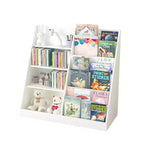 Étagère à Livres et Meuble de Rangement pour Jouets pour Enfants en Bois avec Étagères Ouvertes