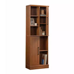 Meuble de rangement en bois avec étagères réglables et portes