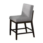 Ensemble de 2 chaises de comptoir en lin et hévéa