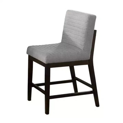Ensemble de 2 chaises de comptoir en lin et hévéa