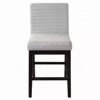 Ensemble de 2 chaises de comptoir en lin et hévéa