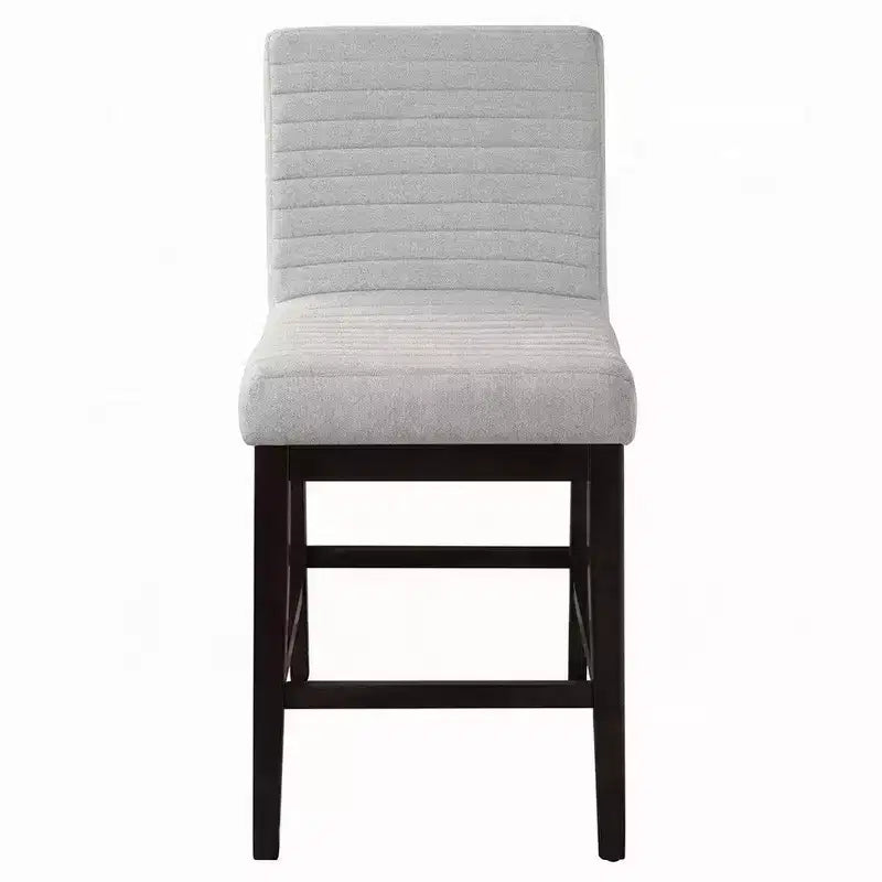 Linen and Rubberwood Counter Height Chair Set of 2