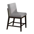 Ensemble de 2 chaises de comptoir en lin et hévéa