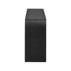 Armoire de rangement à 4 portes en placage de frêne avec pieds incurvés et étagères réglables