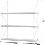 Étagère murale à 3 niveaux en bois