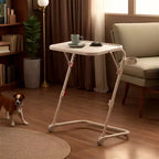 Bureau pliant à hauteur réglable avec roulettes et plateaux latéraux 49 cm (19,29")