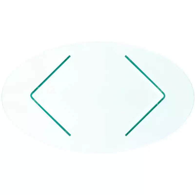 Table basse en verre trempé avec cadre géométrique en métal