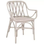 Fauteuil en rotin avec finition blanchie ou naturelle