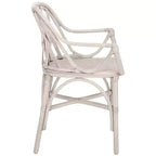 Fauteuil en rotin avec finition blanchie ou naturelle