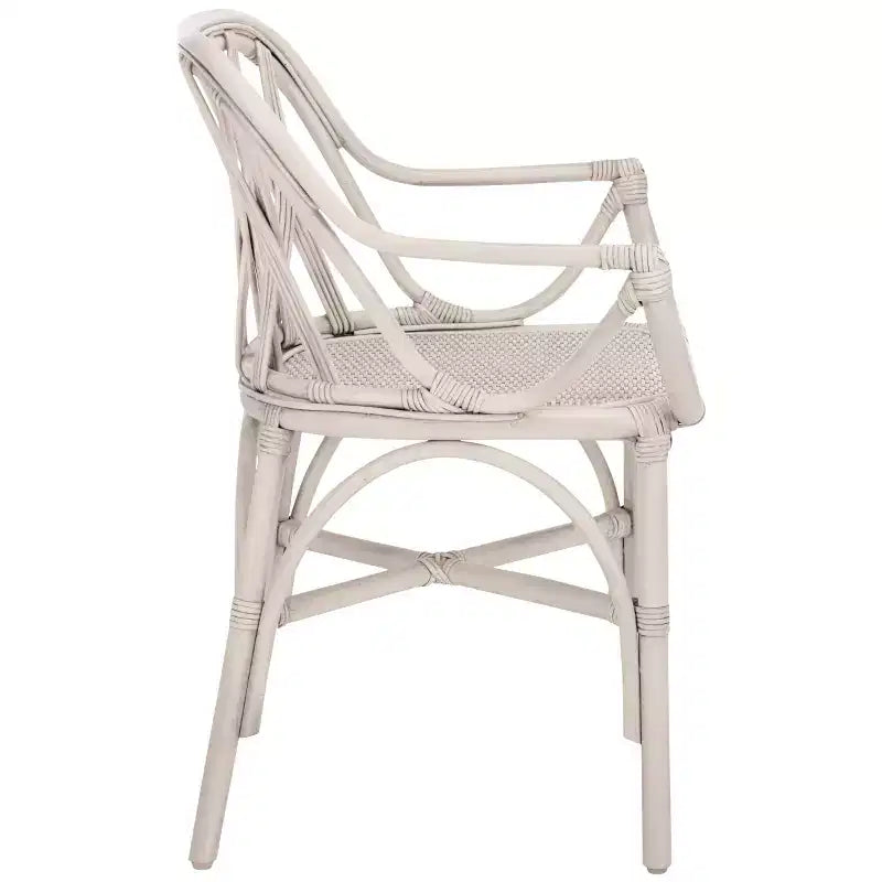 Fauteuil en rotin avec finition blanchie ou naturelle
