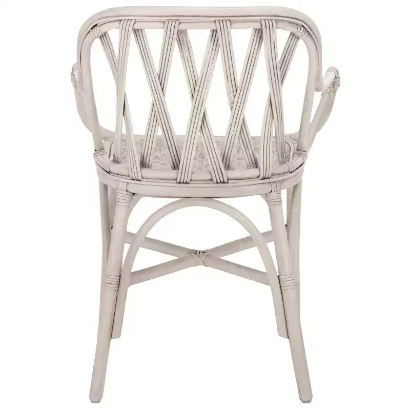 Fauteuil en rotin avec finition blanchie ou naturelle