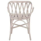 Fauteuil en rotin avec finition blanchie ou naturelle