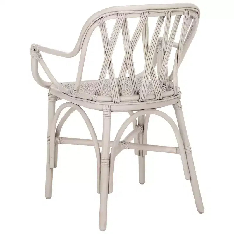 Fauteuil en rotin avec finition blanchie ou naturelle